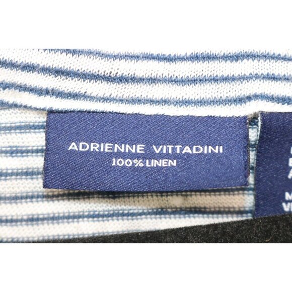 Adrienne Vittadini 3/4 Roll-Tabbed Sleeve Tunic-100% Linen-Size 1X-Back Buttons - Picture 4 of 9